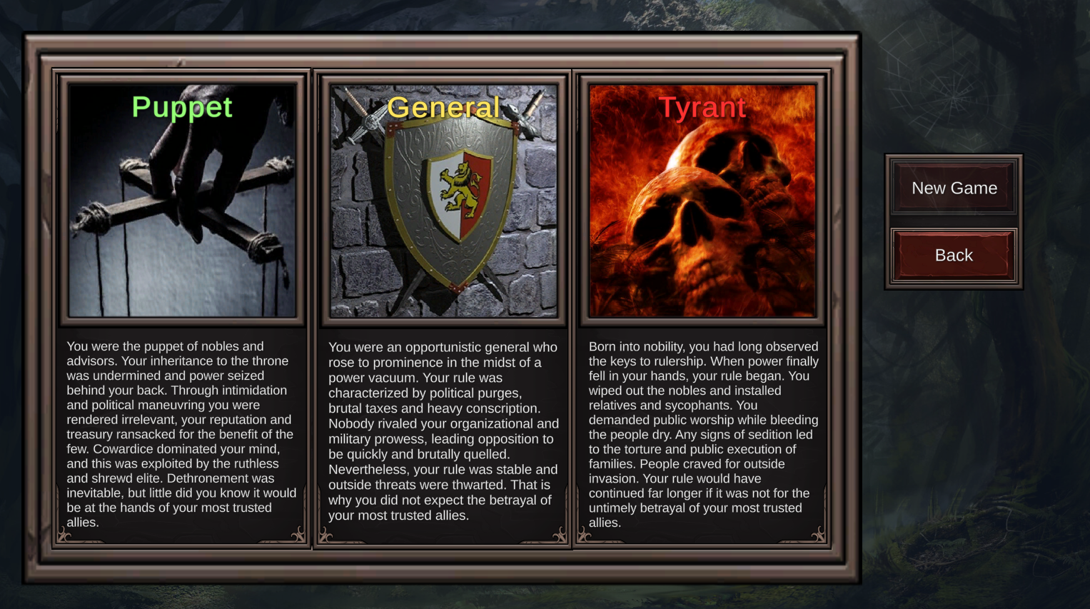 Hard Difficulty Menu devfolio